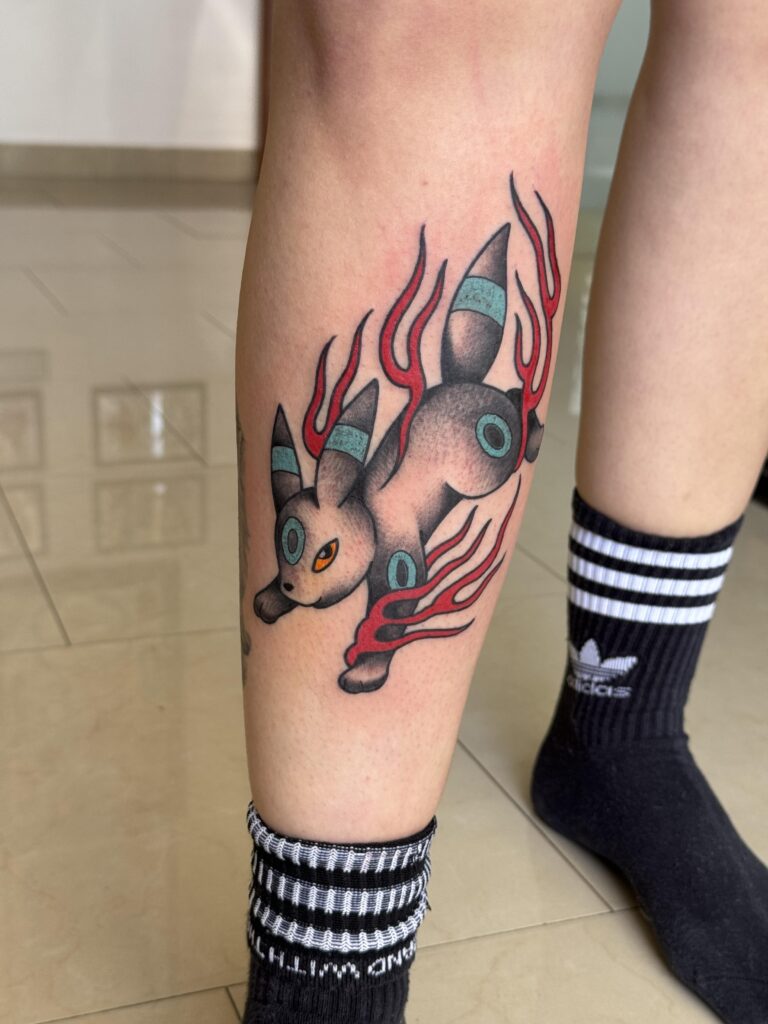 From wanting the whole eevee evolution tattooed since I was little, I settled for my favorite one!