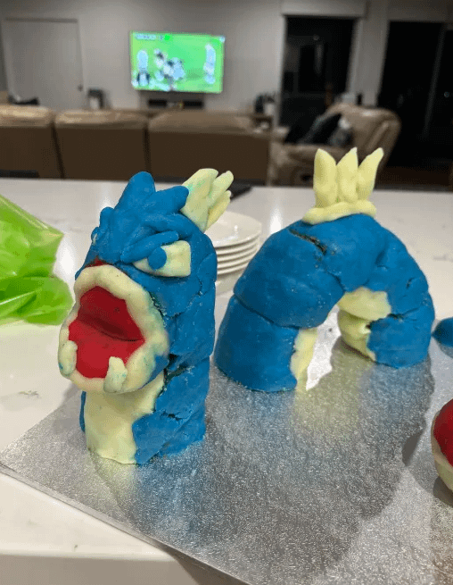 My boyfriend made a Pokémon themed bday cake -- how did he do?