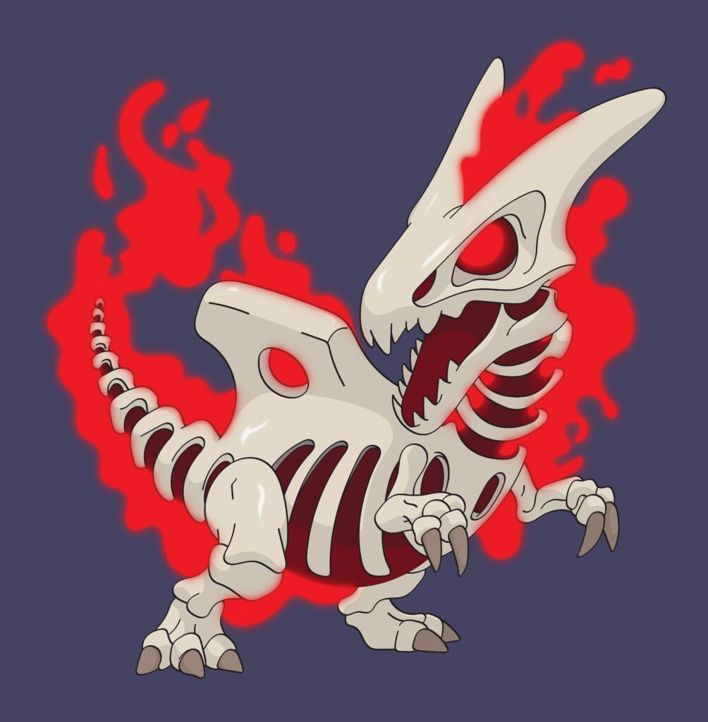 Rock/Ghost Fossil, Terrorsaur. The idea was a fossil that was an attempt to be resurrected by supernatural means instead of scientific and it goes very wrong