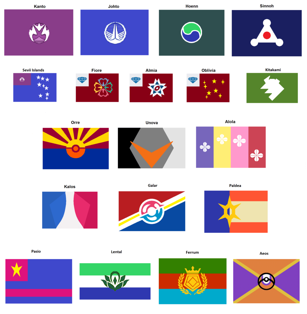 Pokemon region flags 3.0