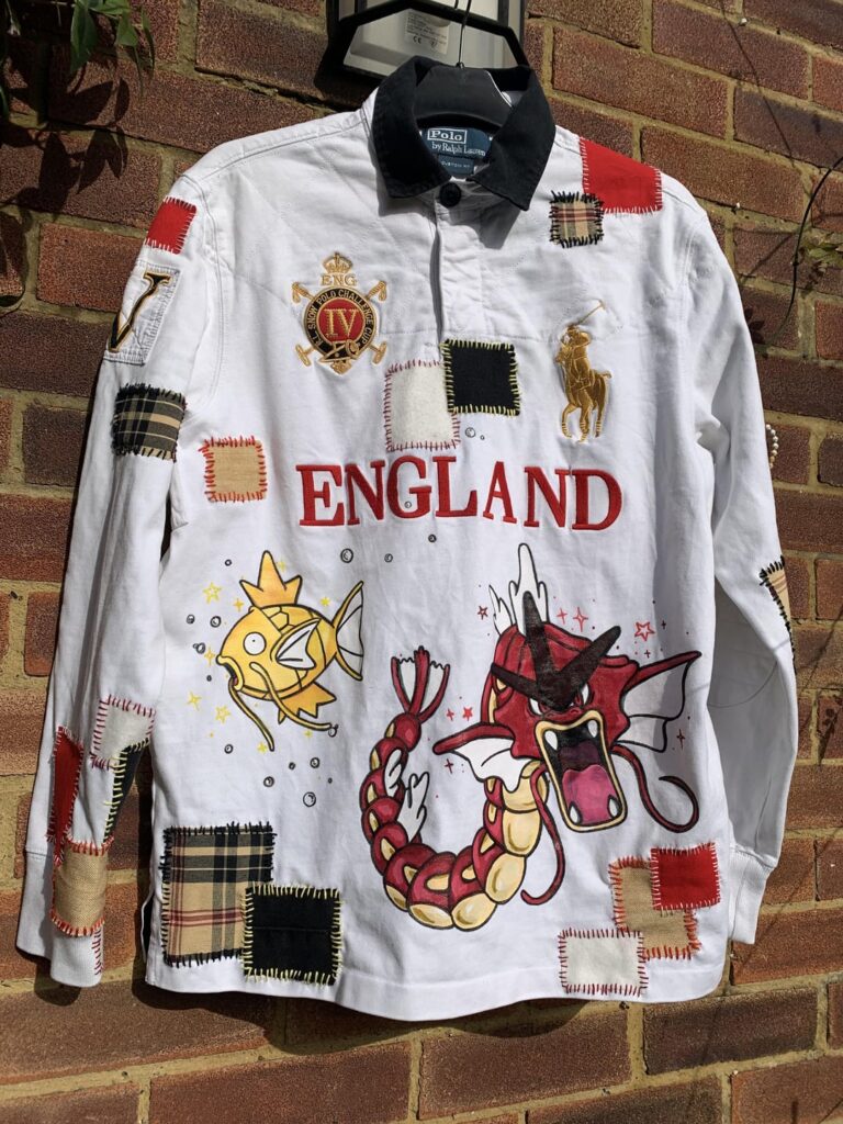 upcycling clothes by adding pokémon! OC