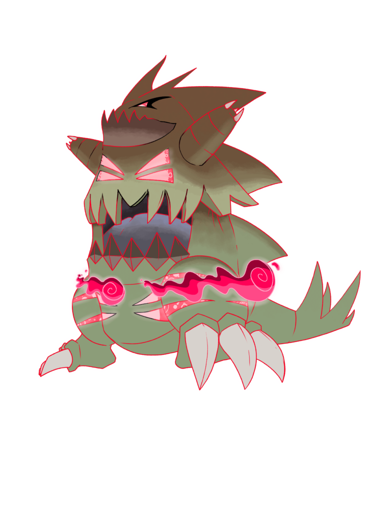 My second Gigantamax design! I had Tyranitar recommended to me on my last post, so I thought I'd give it a go >:)