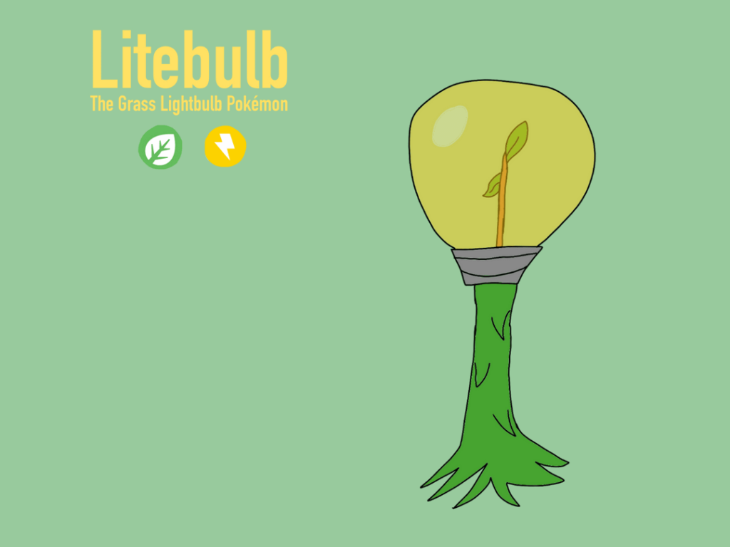 Litebulb - The Grass Lightbulb Pokémon (Includes Fakémon And Fakémon Card)