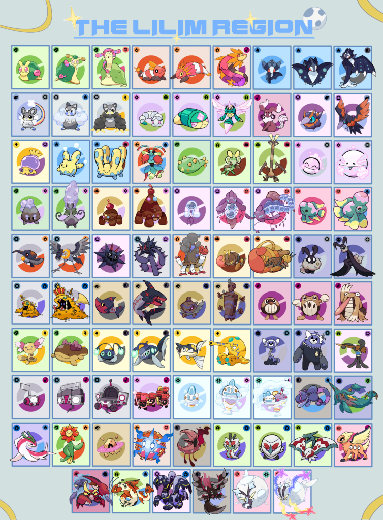 Full dex of my Philippine based region, the Lilim region!