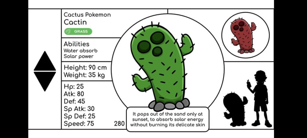 Cactin and Cactomb: the cactus Pokémon