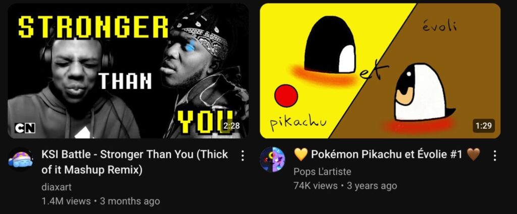 Which one of these videos is worse (both of them appeared in my recommended)