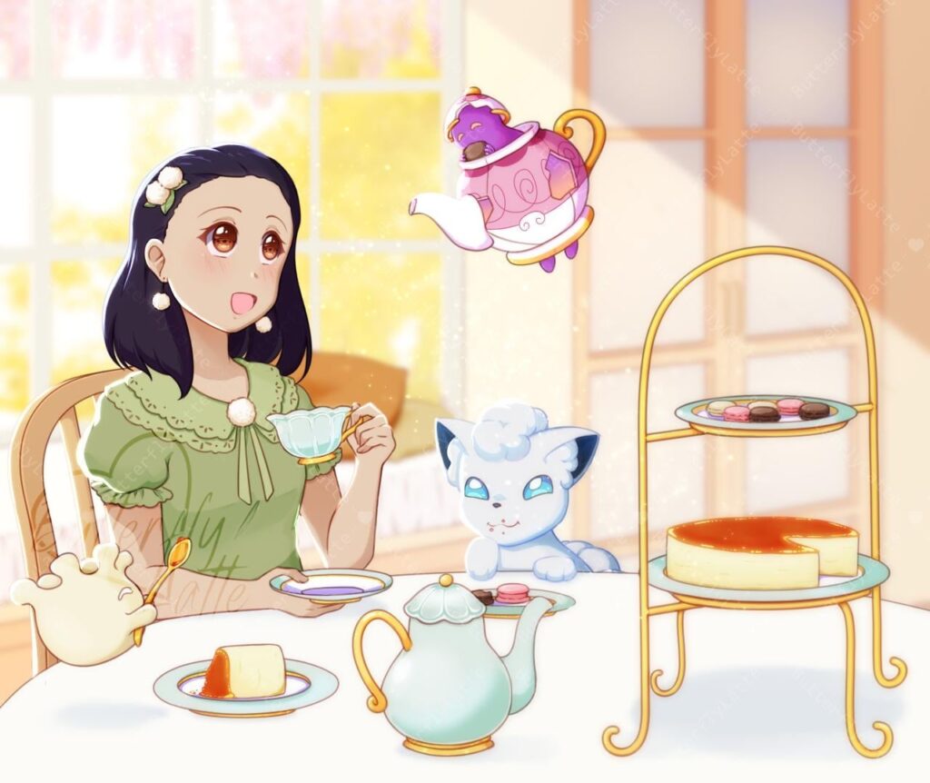 OC: Summer Tea Party (Redraw from 2022)
