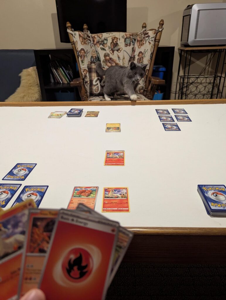 This is why I don't play with random people. Why is this kid taking another prize card? He didn't even beat any of my Pokemon!
