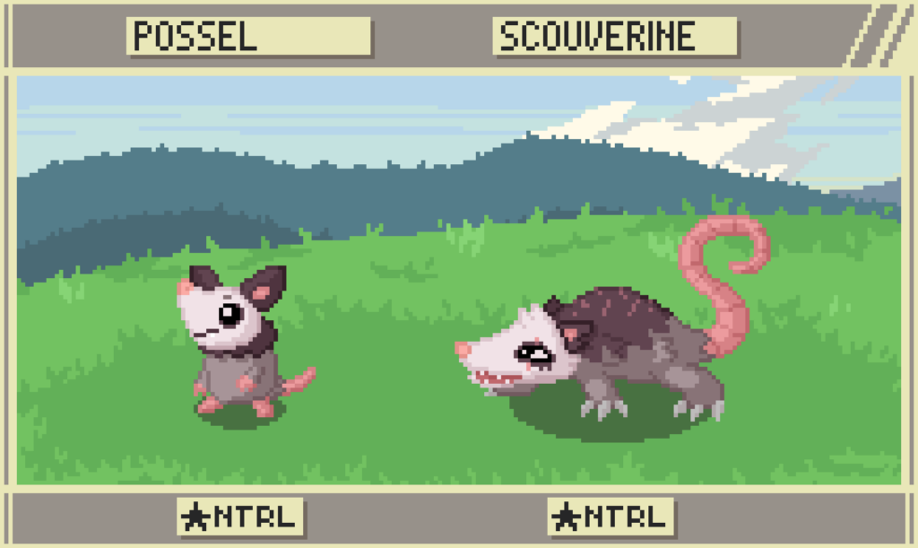 Possel & Scouverine - my game's equivalent to route 1 rodents !