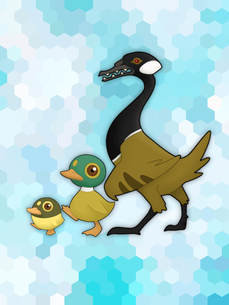 Quick fakemon design I made based on the game Duck Duck Goose