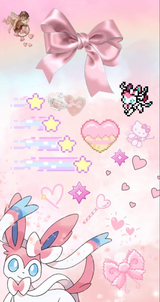 Part one of making lock screens for each eveeve evolution! 🩷Sylveon🎀🎗️