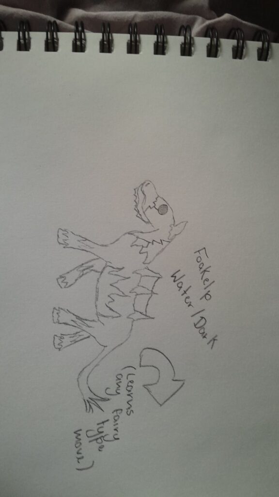 Fakemon based on the Kelpie: Foakelp-Norstead-Lureorse
