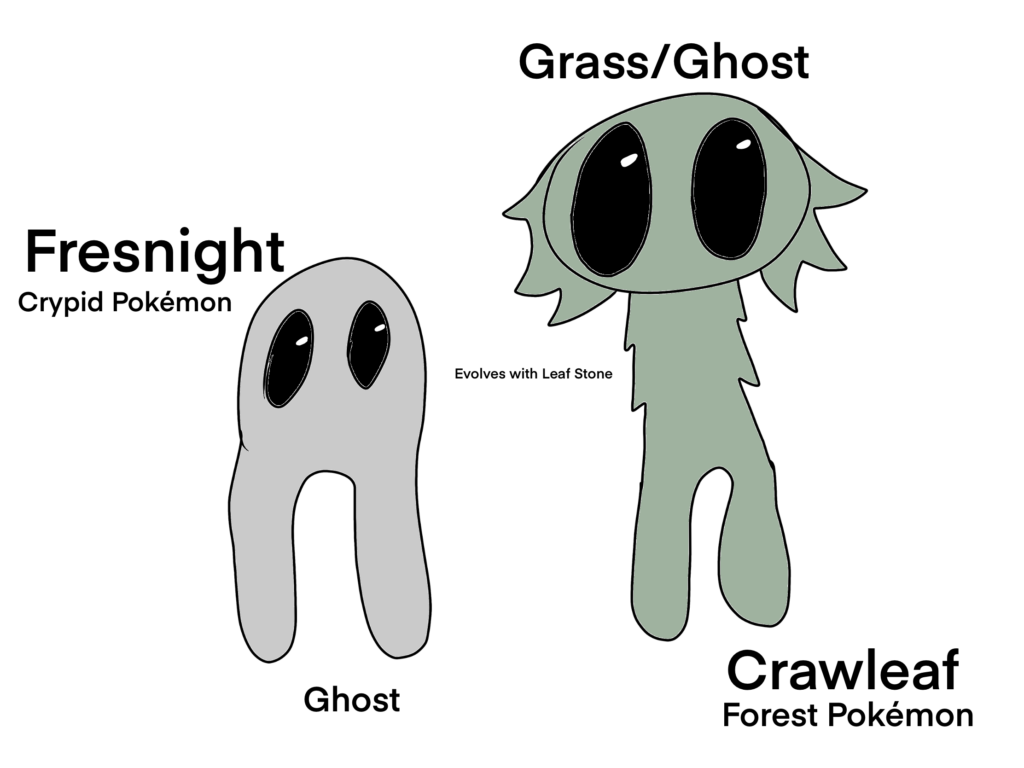 Unfinished Fakémon Concepts Based On Fresno Nightcrawlers