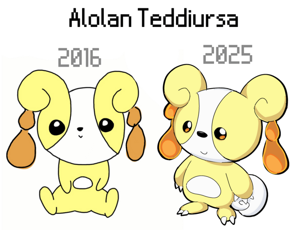 Sketch of my Alolan Teddiursa from nine years ago!