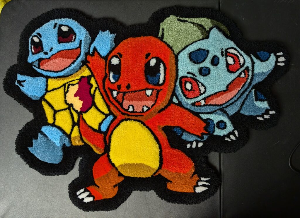 Starter Pokemon Tufted Rug