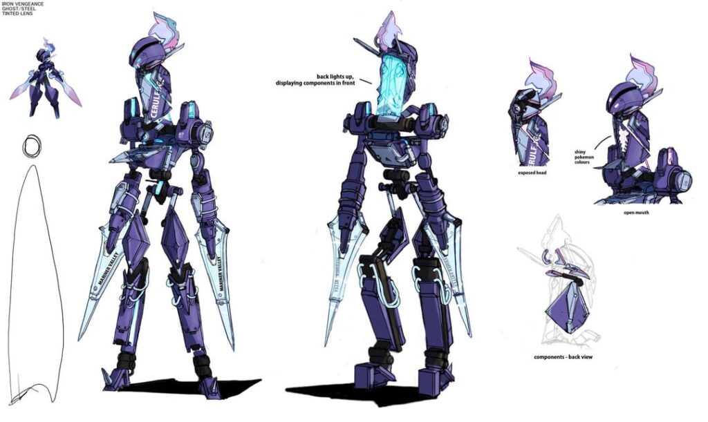 Paradox-esque Ceruledge and gen 5 style sprite