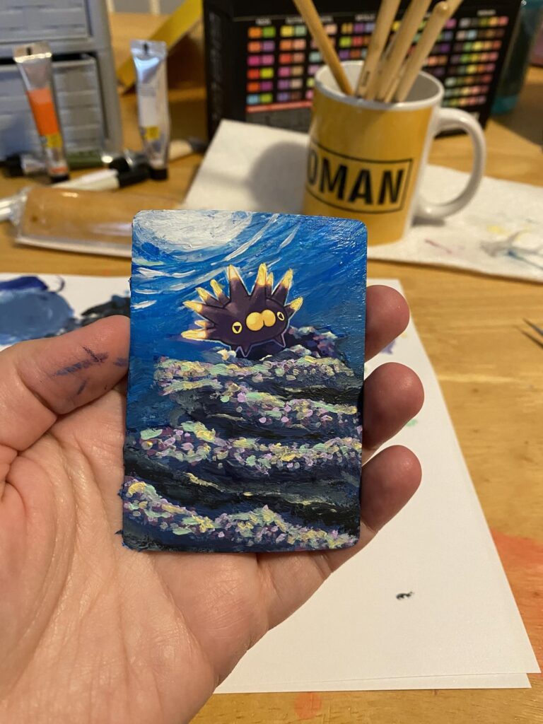 I started painting Pokémon card