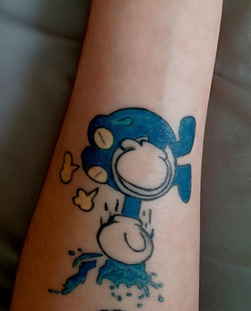 Simple Poliwhirl tattoo I got recently 💙