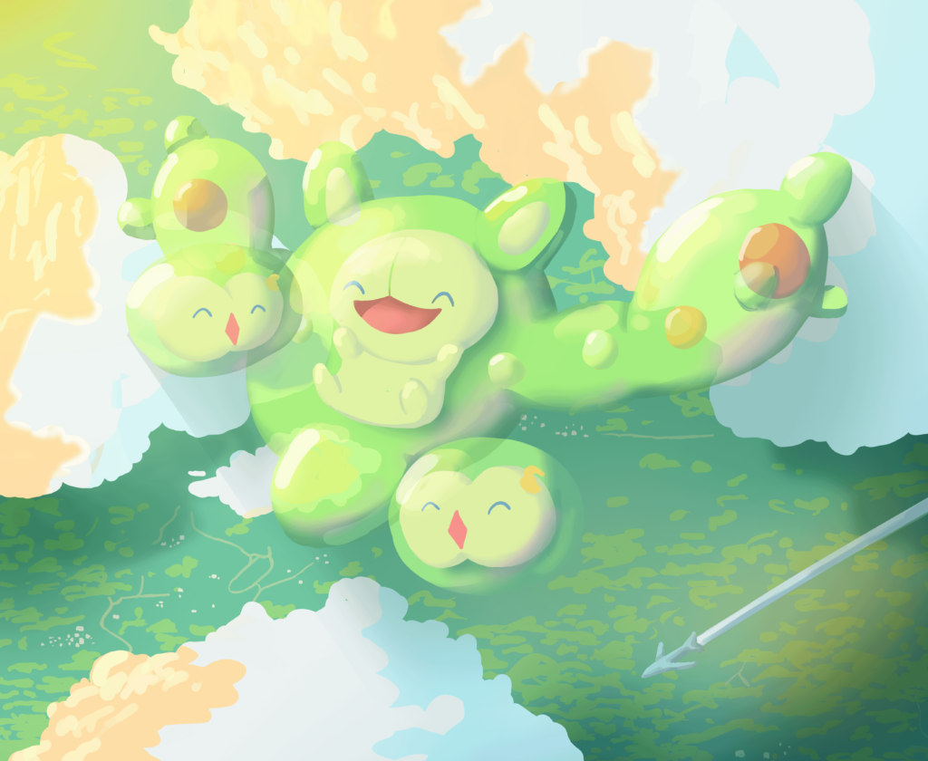 My Reuniclus fanart. My second attempt at making pokemon art :D