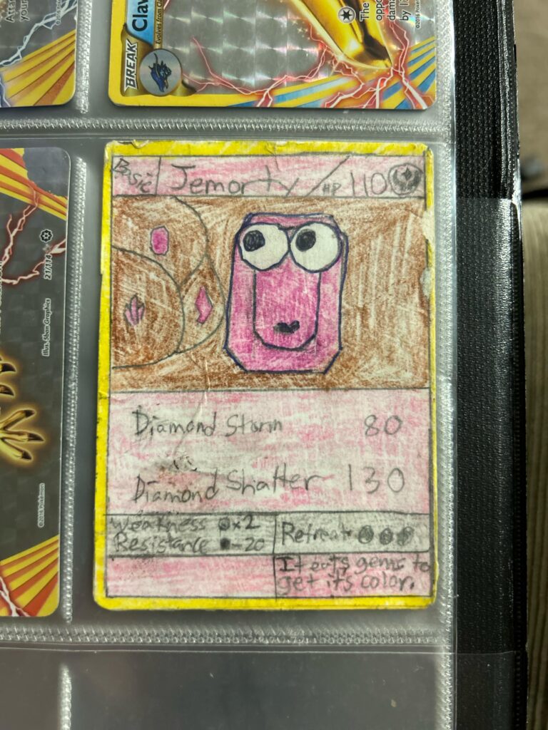 I found the card I tried to make when I was little