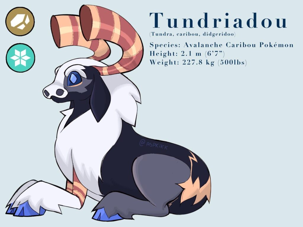 I’ve never made a fakémon before, meet Tundriabou!(art by me Aspkikk)