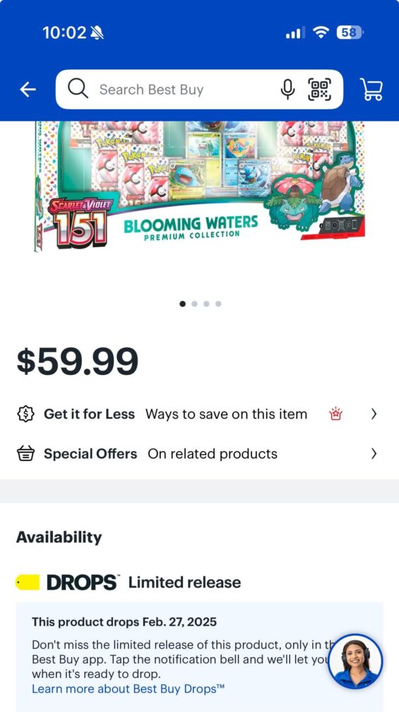 So is there a BW Best Buy drop today or??
