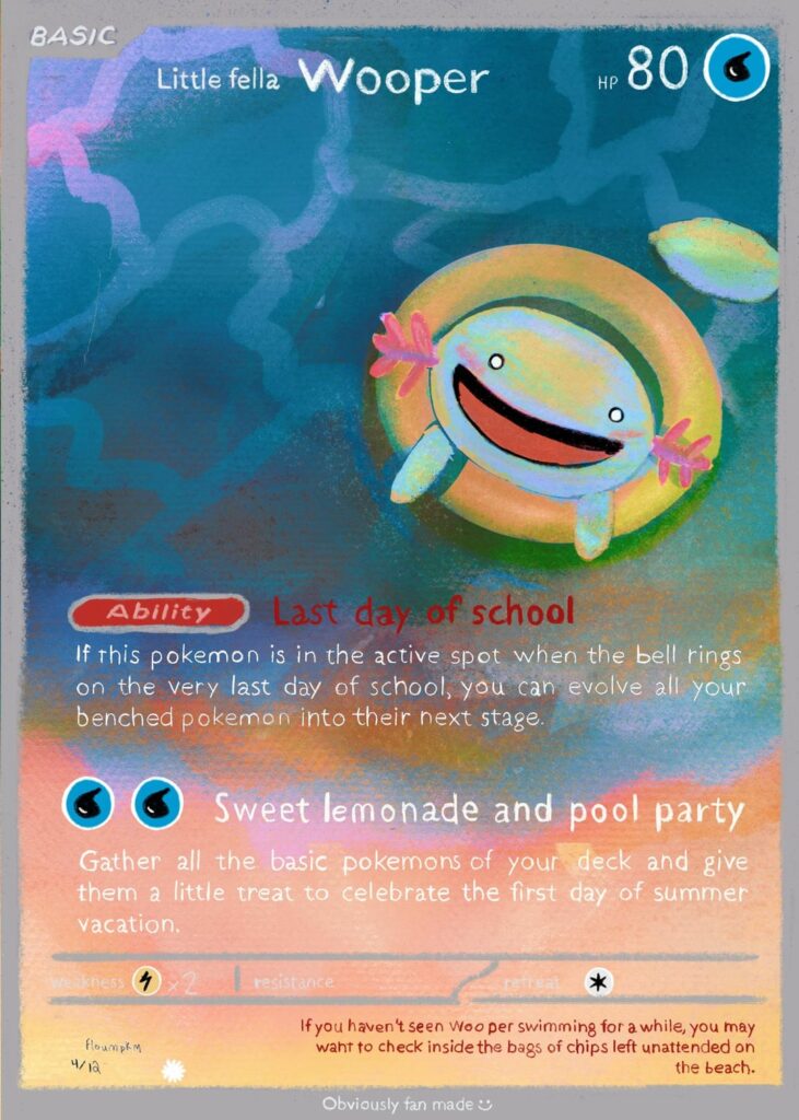 Making my own pokemon set : the Little fellas set, Wooper 4/12