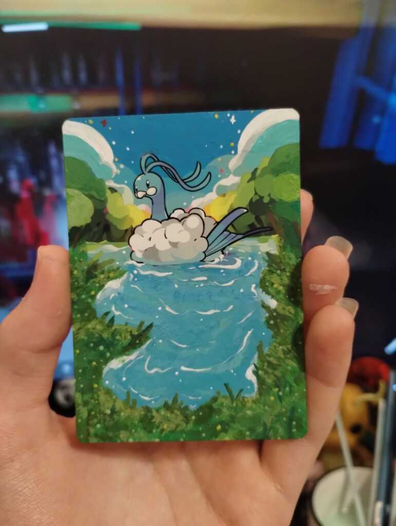 First painting over card