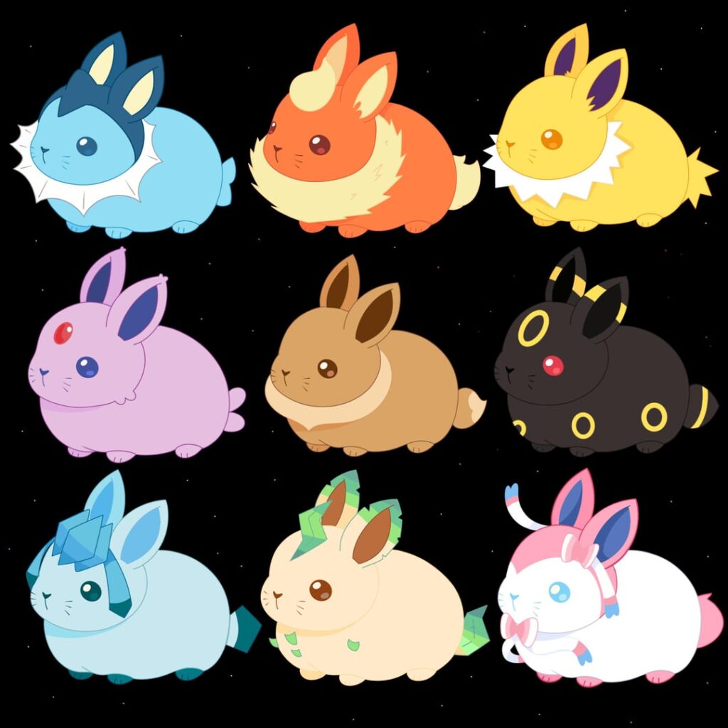 Eeveelutions as Bunnies 🐇