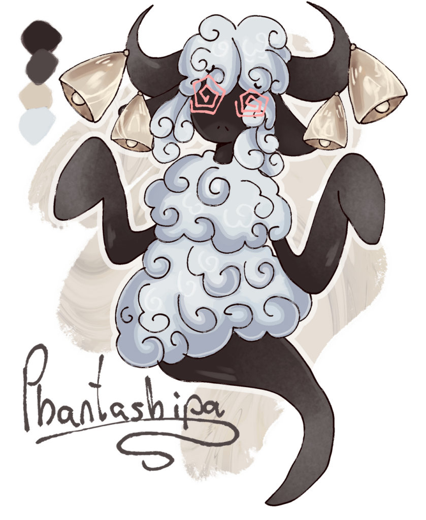(MY ART) My first Fakemon: Phantashipa <3 (more details in desc)