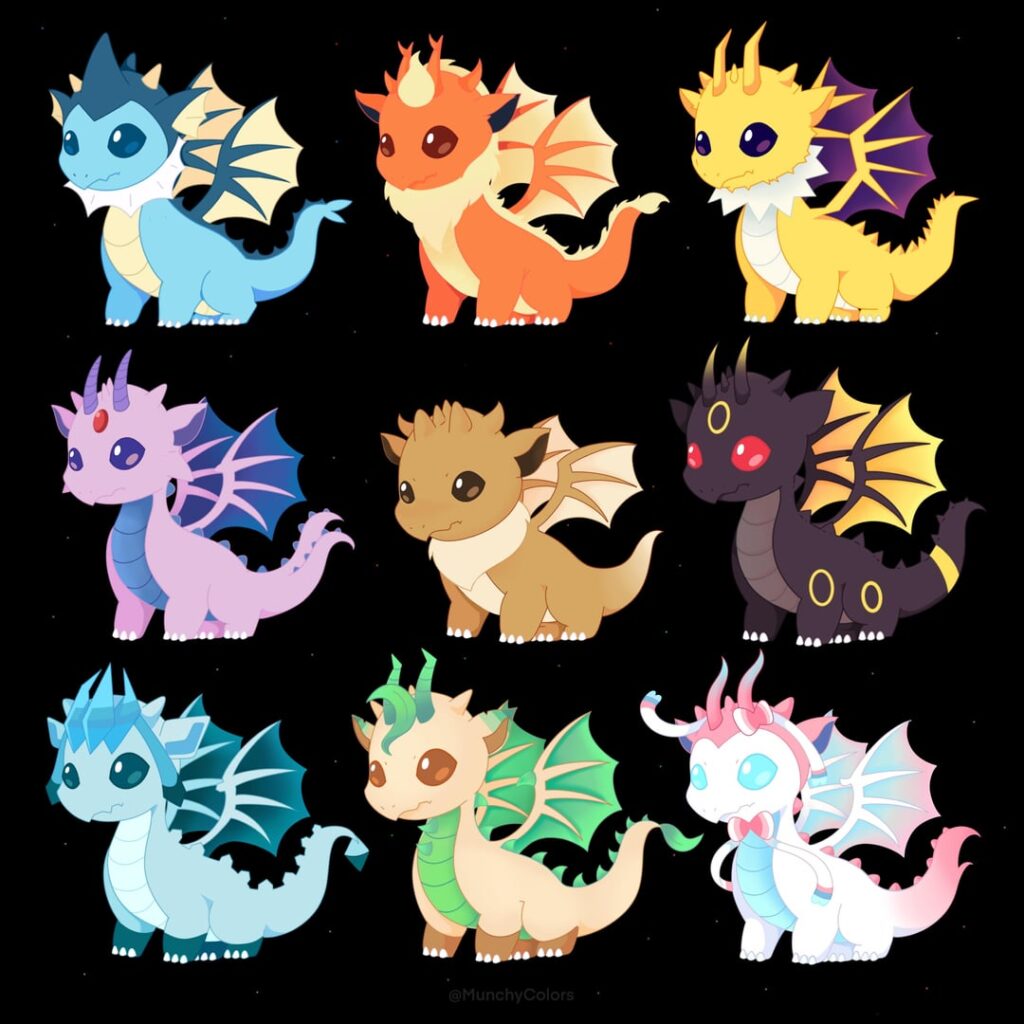 Eeveelutions as Dragons 🐉
