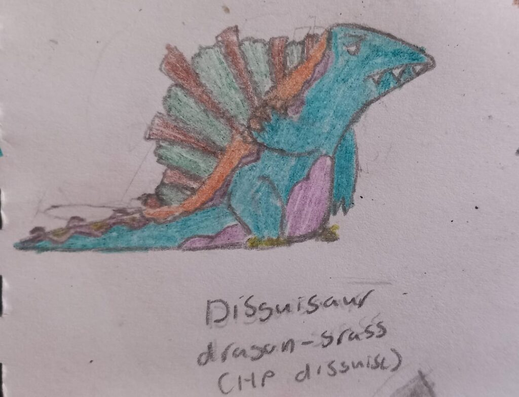 Disguisaur, a Dragon-Grass pokemon from Ãrohwa, my NZ/Polynesia region.
