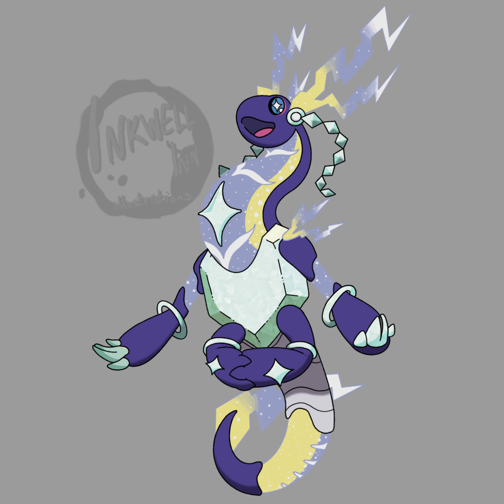 Terapagos/Miraidon fusion commission I recently did.