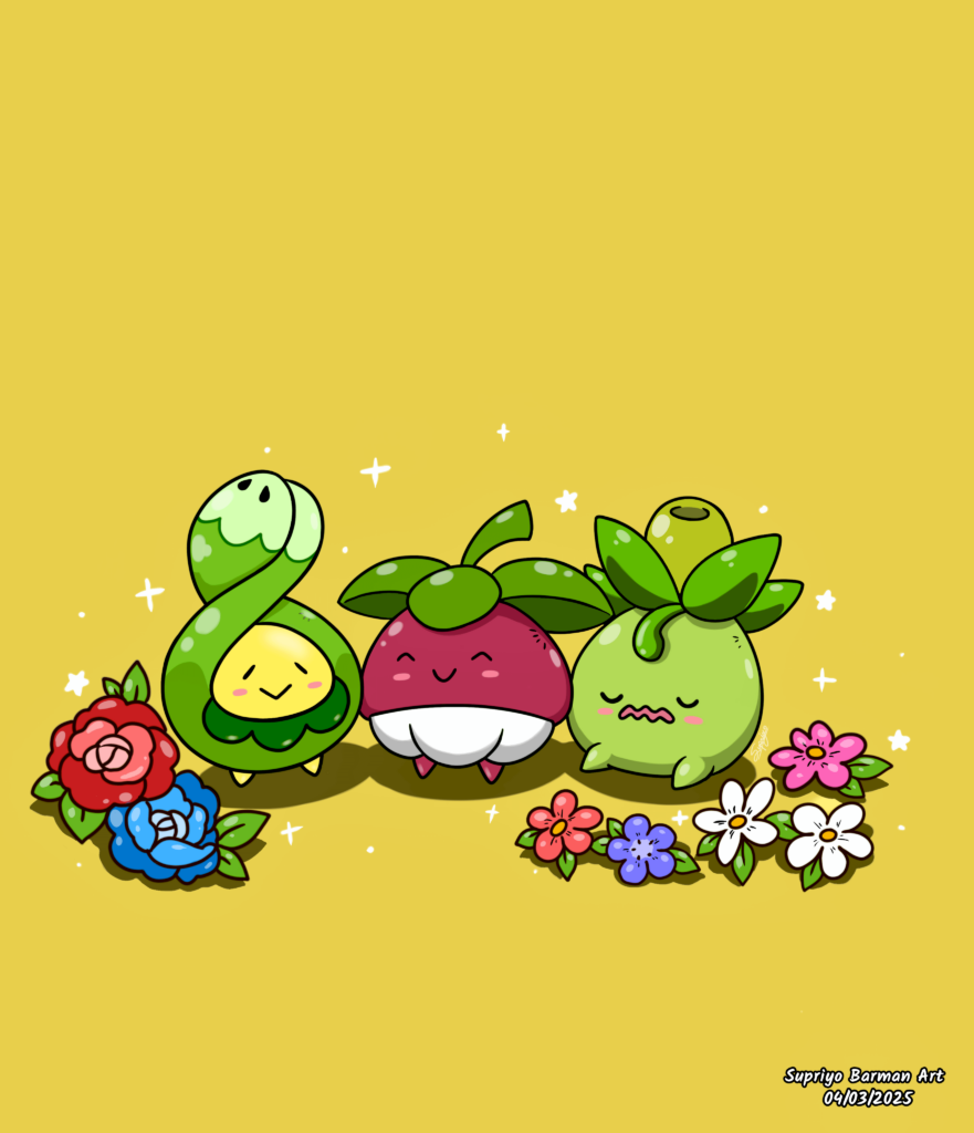 pokemon Budew,Bounsweet,Smoliv🥰 {OC}