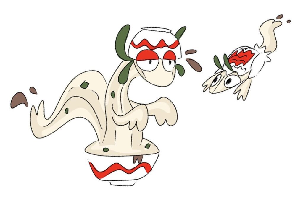 Here are my first Fakemon, Packern and Kyroogen. Dragon and fairy types