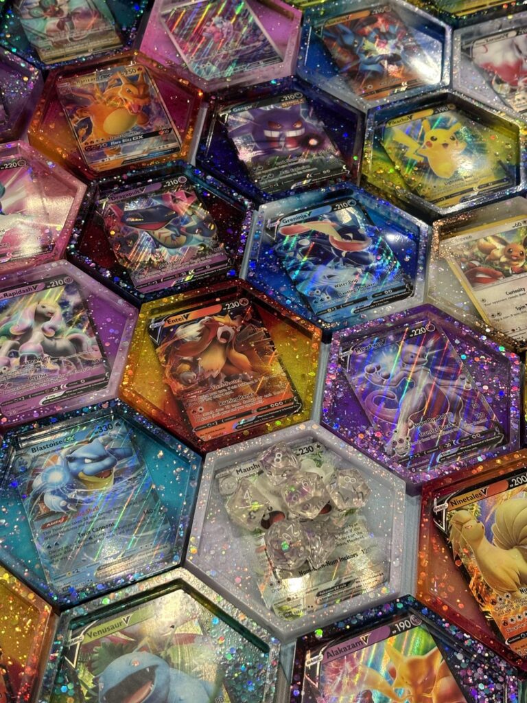 Apparently we are sharing our TCG art projects. I make Coasters and Dice Trays!