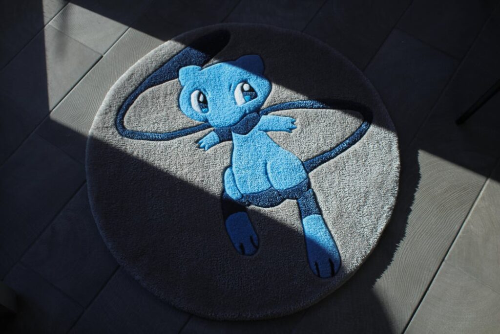 Shiny Mew tufted rug that I made!