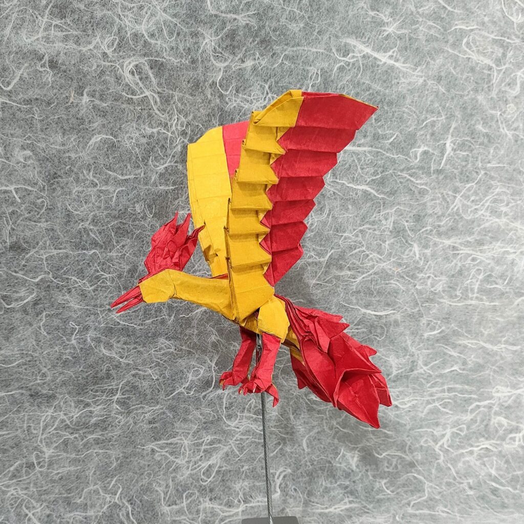 Origami Pokemon Moltres designed & folded by me(OC, I made this)