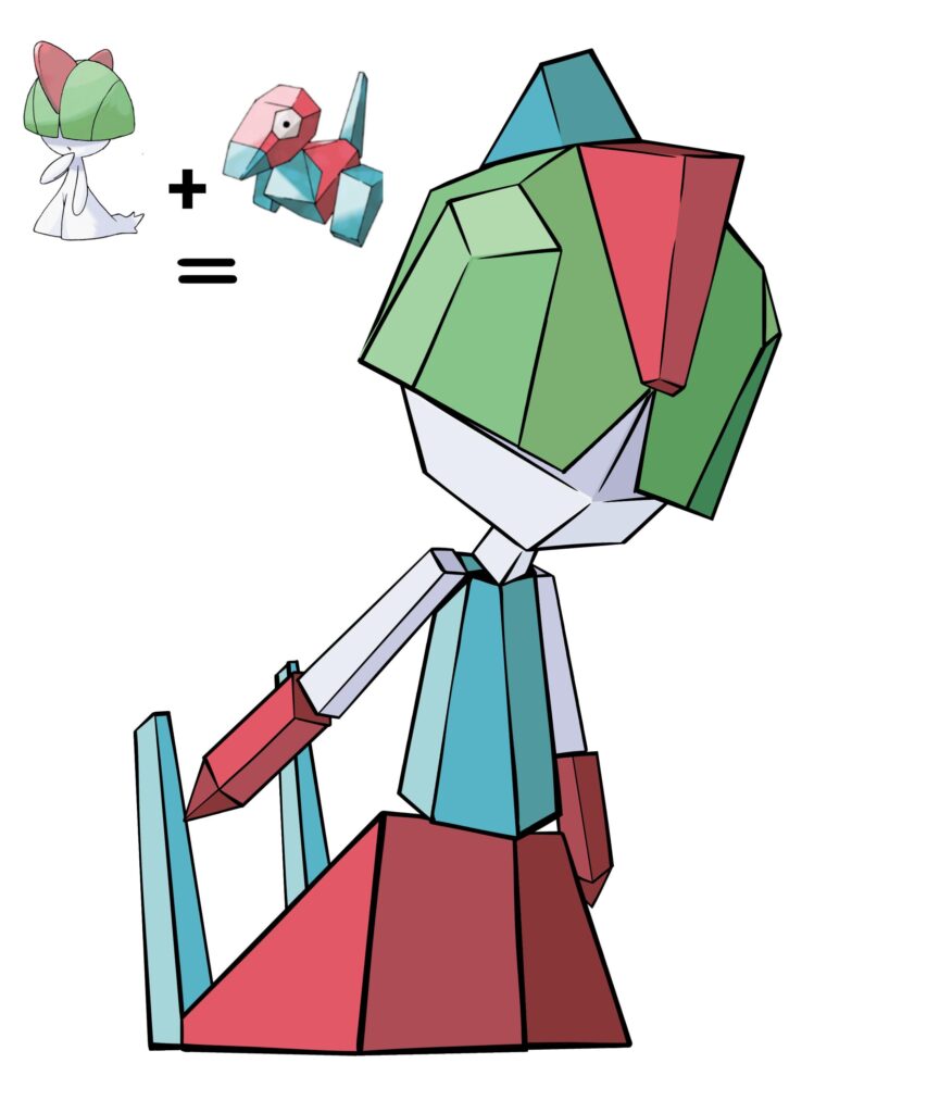 [OC] Pokefusion of Ralts and Porygon