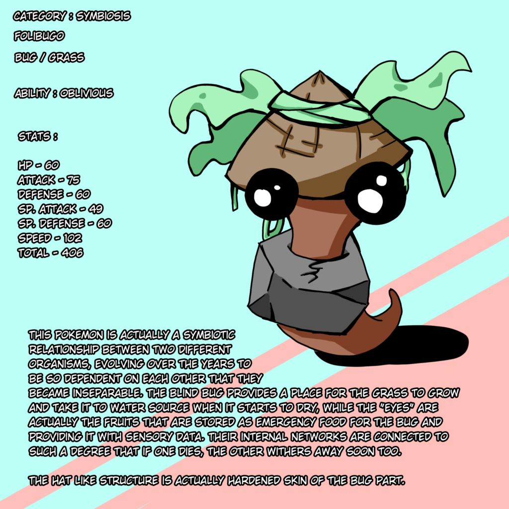 Folibugo, the symbiosis pokemon.