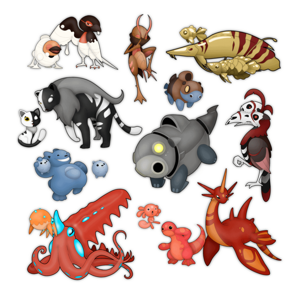 First 50 fakemon designs that I shared here