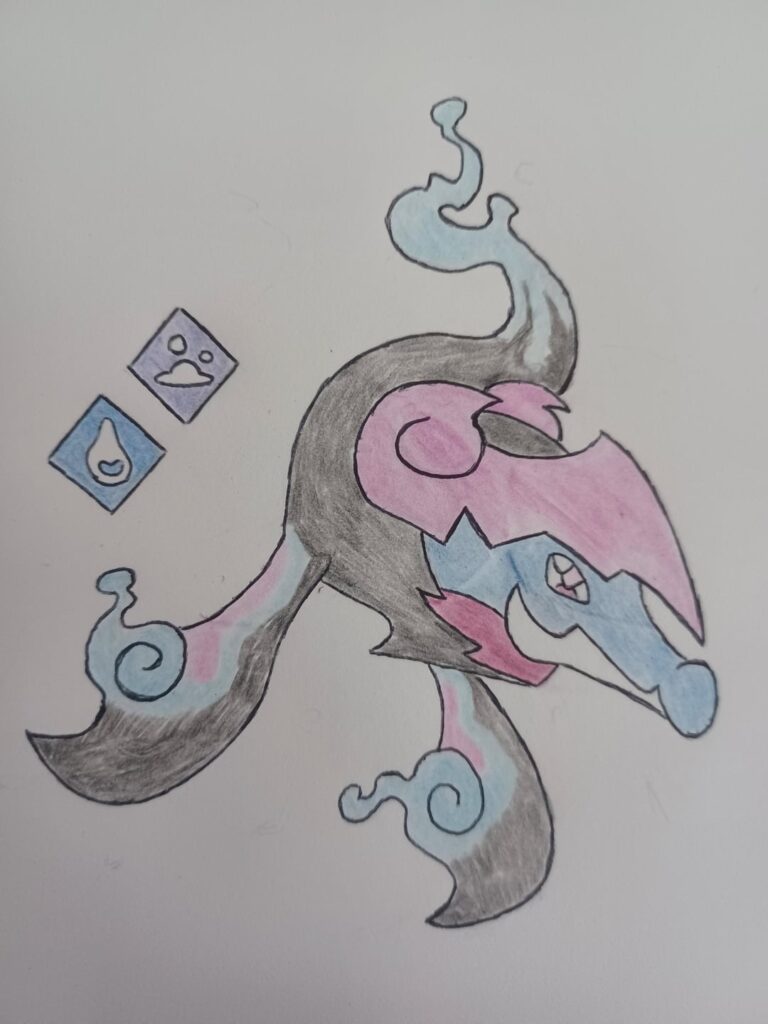 Meet SYMBIOFIN - The Oil Kinesis Pokemon. The evolved form of SPILLFIN.