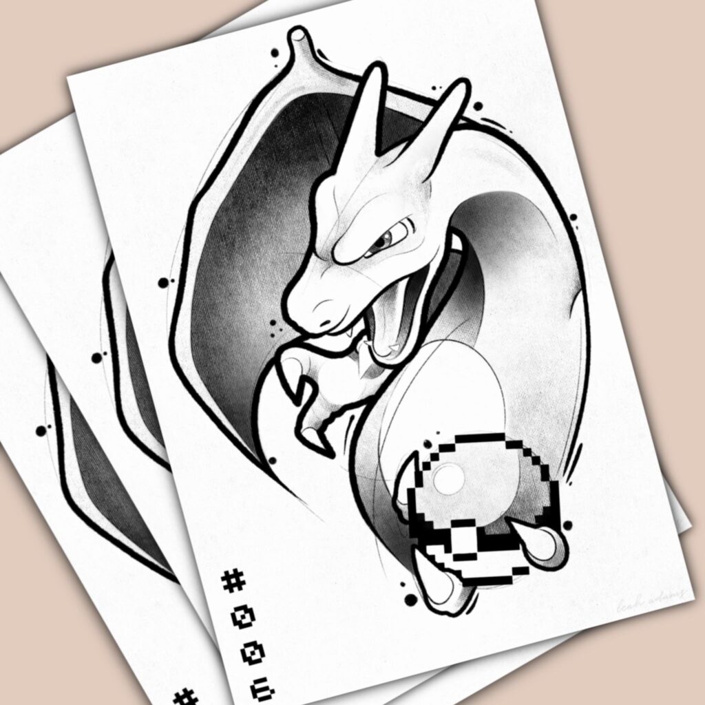I made some charizard art prints to sell with tcg cards