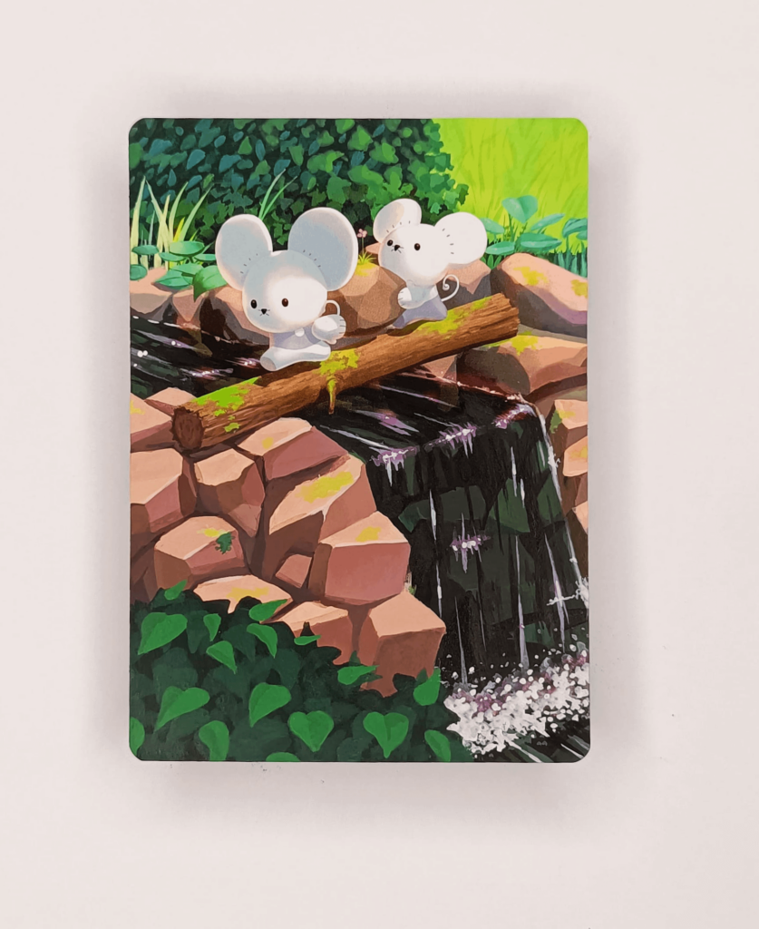I painted a Tandemaus card to turn it into a Full Art ❤️
