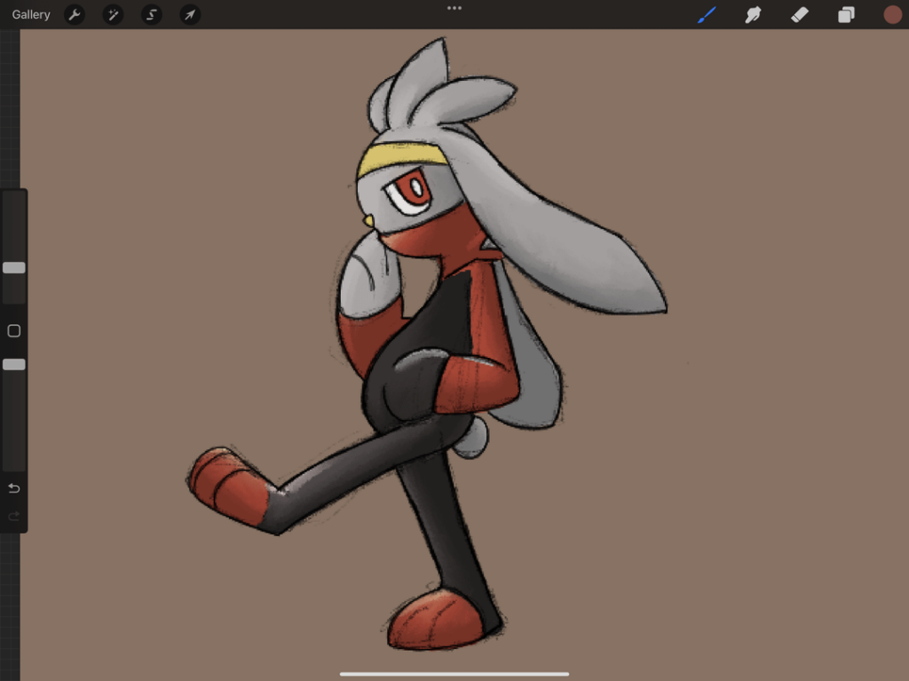 Drawing a Pokemon every day to get better at digital art. Day 17: Raboot [OC]