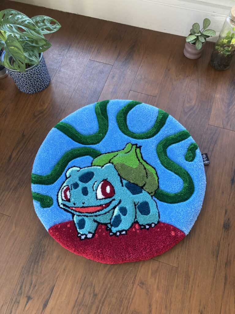 I made a bulbasaur rug!