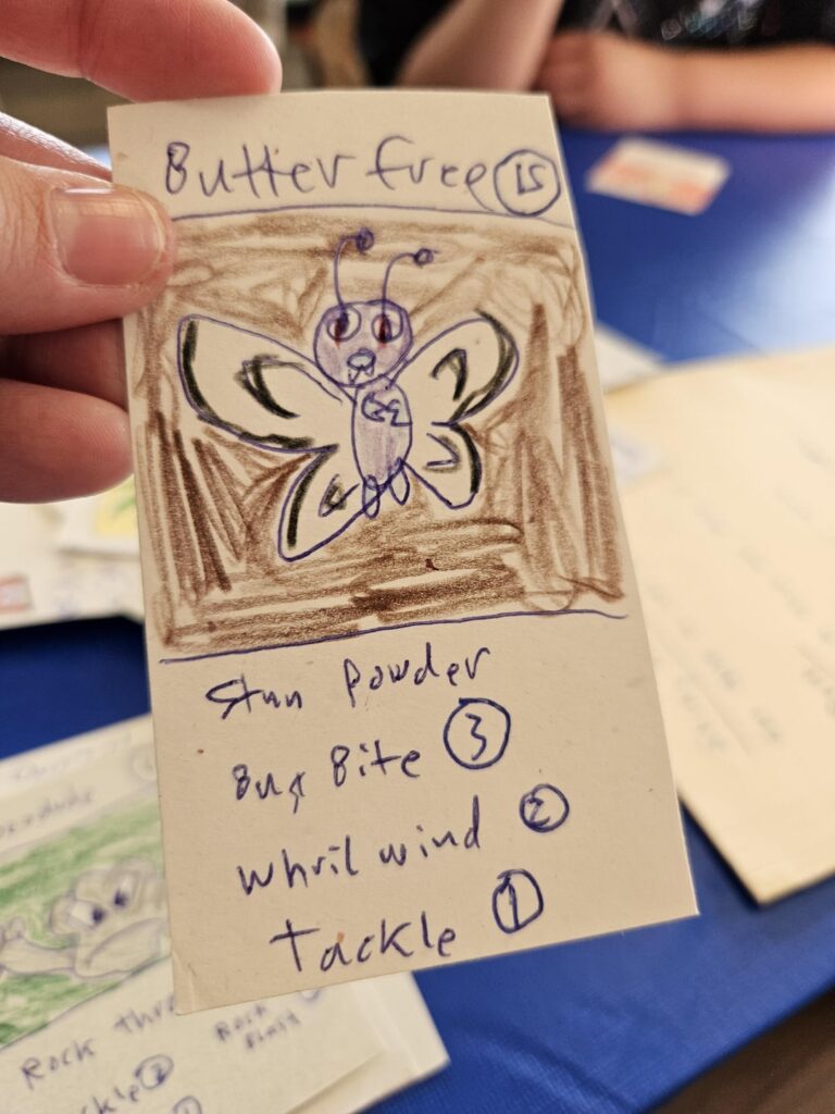 Kids at daycare made their own Pokémon cards!