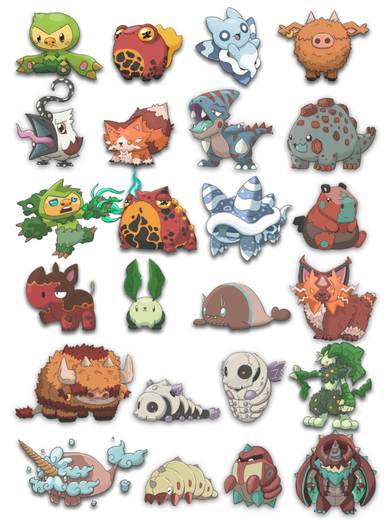 My fakemon/creature designs last year.  Going to return to this very soon!
