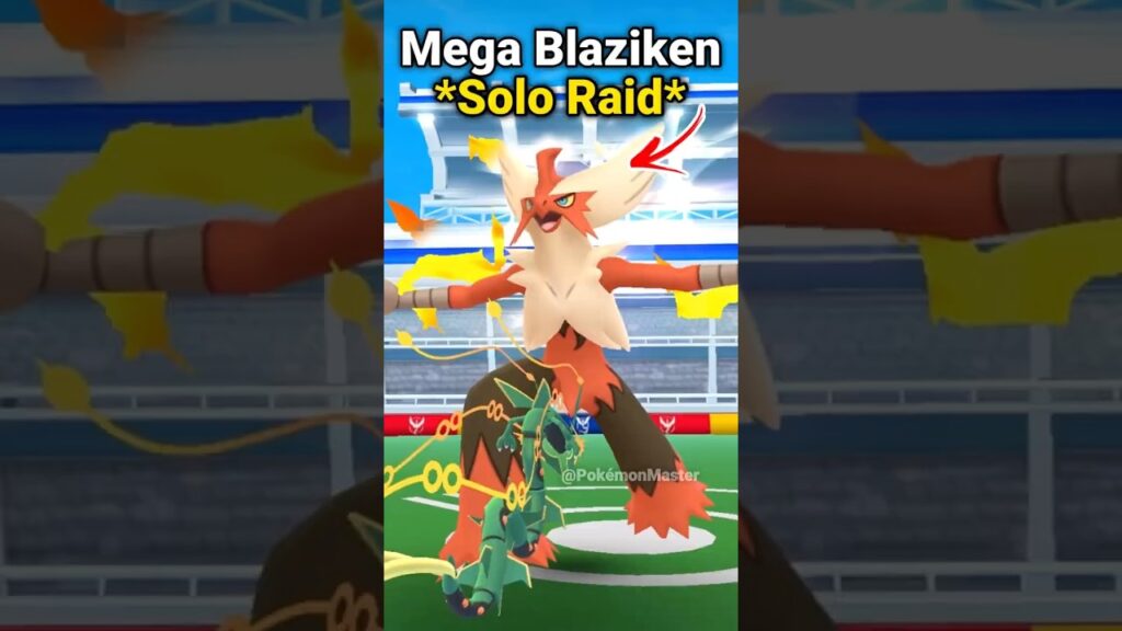 *SOLO* MEGA BLAZIKEN Raid in Pokemon GO.