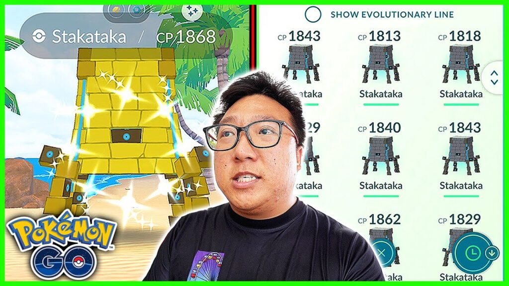 19 Stakataka Raids for Raid Hour with Shiny Caught! - Pokemon GO